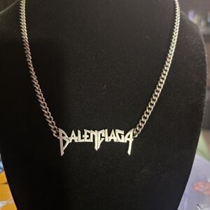 USED..Balenciaga Gun Metal Necklace